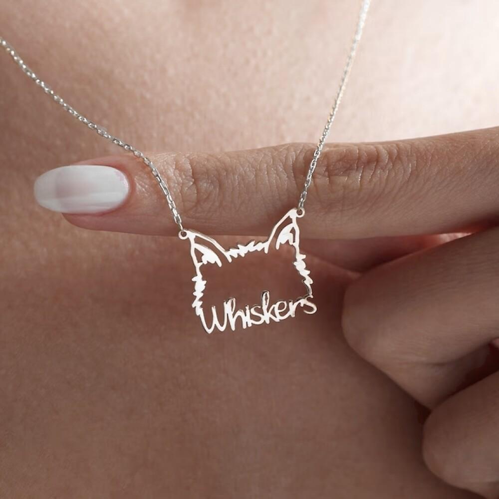 Cat sale ear necklace