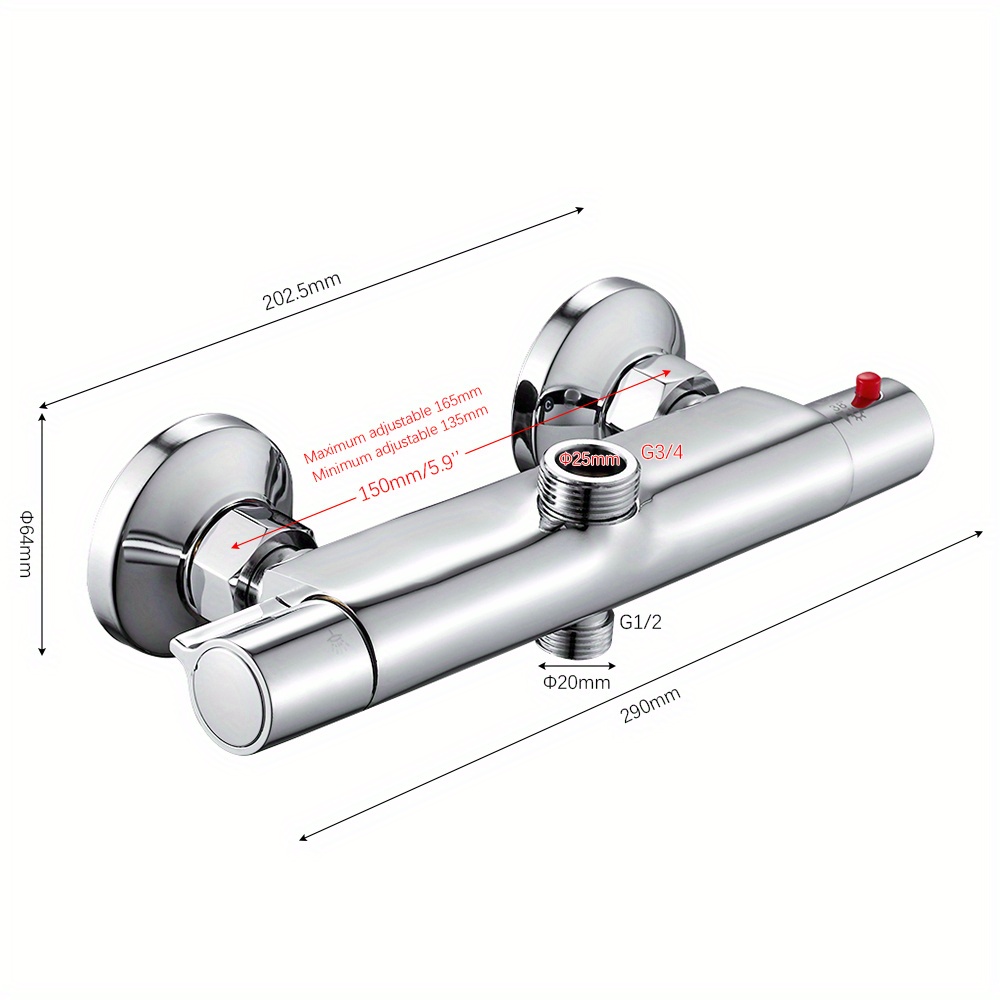 Duco thermostatisch mengventiel voor tapwater, 22mm knelkopp