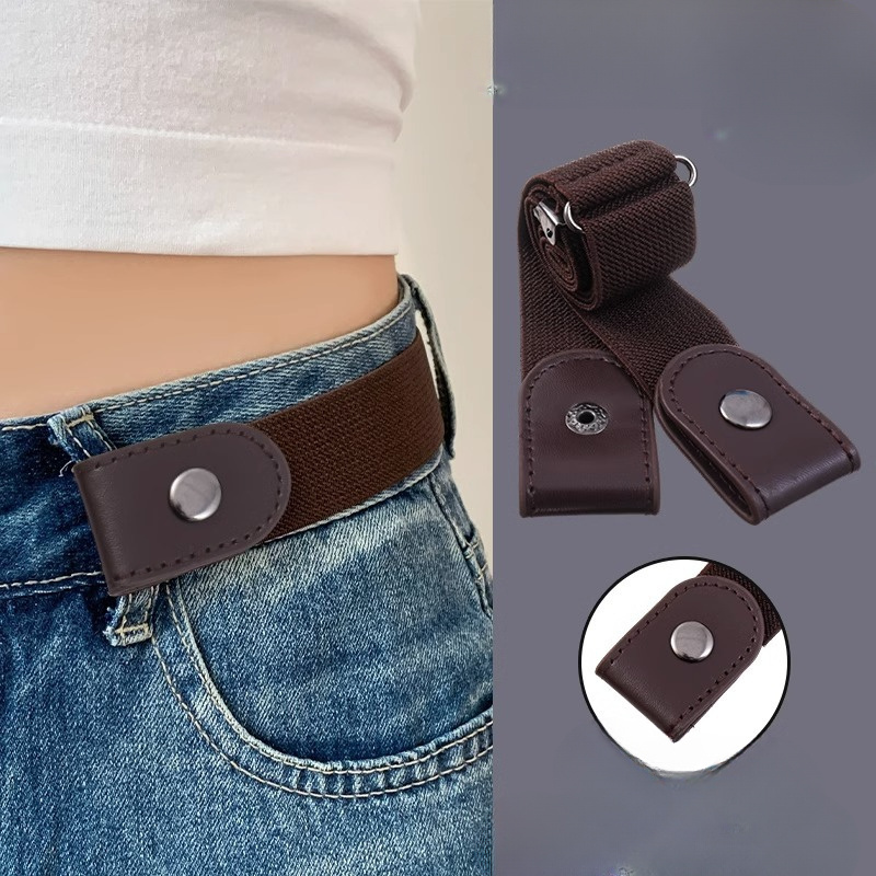 Adjustable Buckle Free Belt Stretch Belt Invisible Lazy Belt - Temu