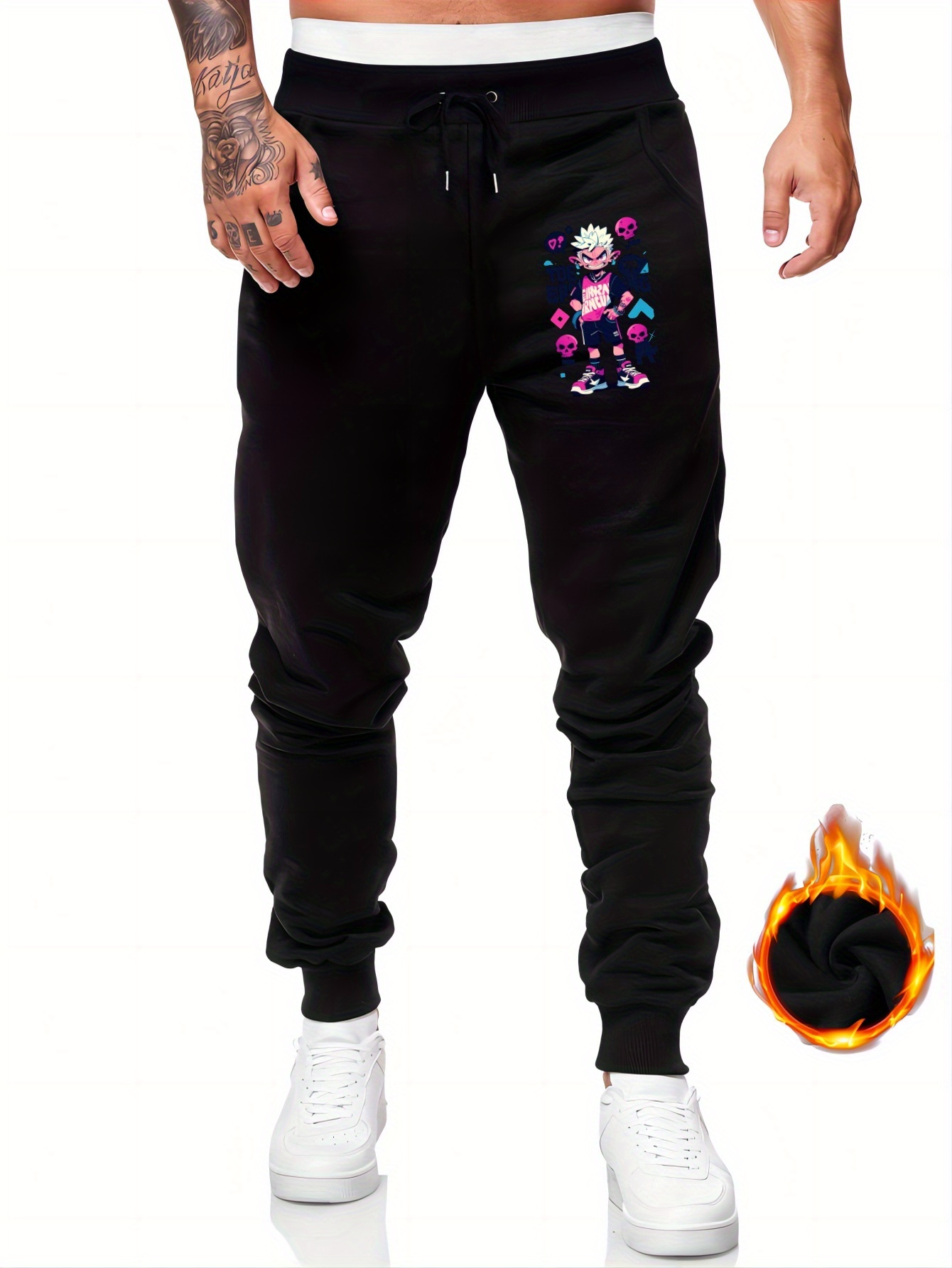 80s Outfit for Men Joggers Pants 3D Print Loose Fit Sweatpants