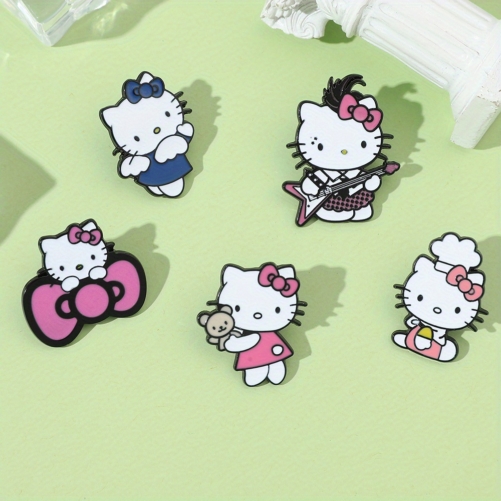 Series Cartoon Anime Brooch Hello Kitty Enamel Pin - Temu