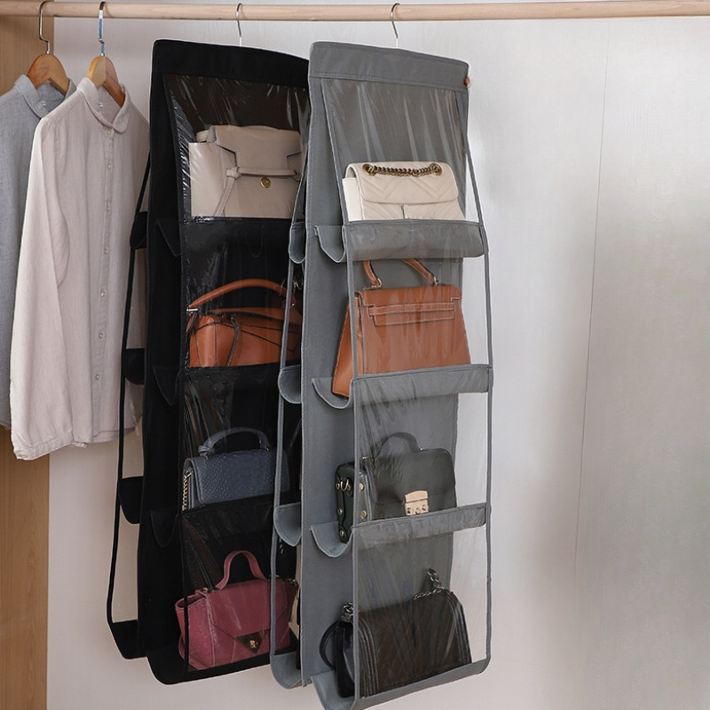 Handbag Hanging Organizer Closet Wardrobe Storage Bag Clear - Temu