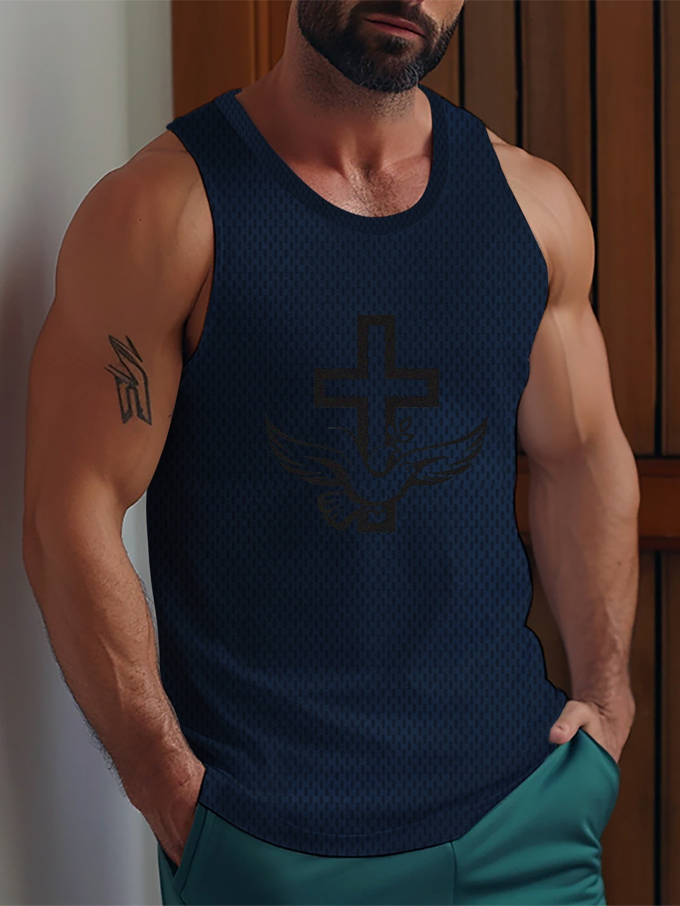 Estampado gym Time Camiseta Sin Mangas Cuello Redondo - Temu