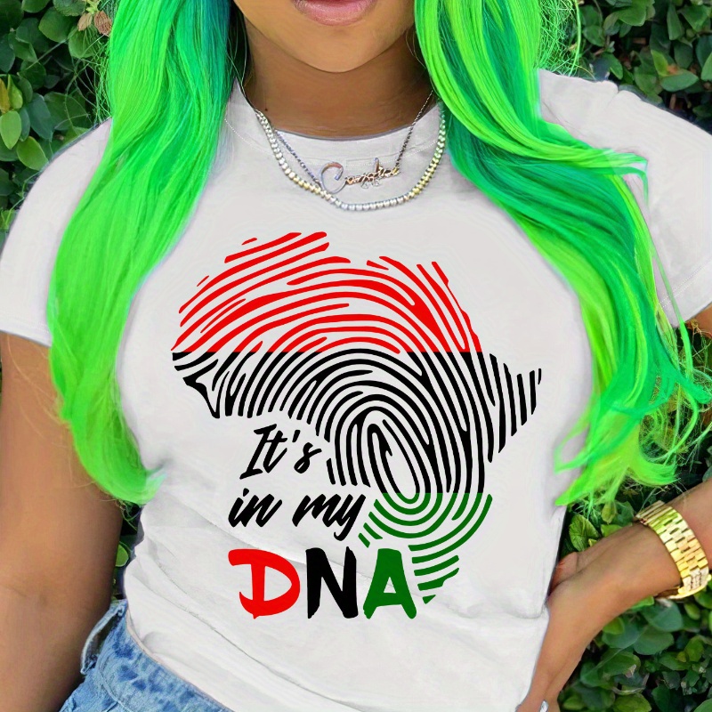 

Plus Size Graphic Print T-shirt, Short Sleeve Crew Neck Casual Top For Summer & Spring, Women's Plus Size Clothing