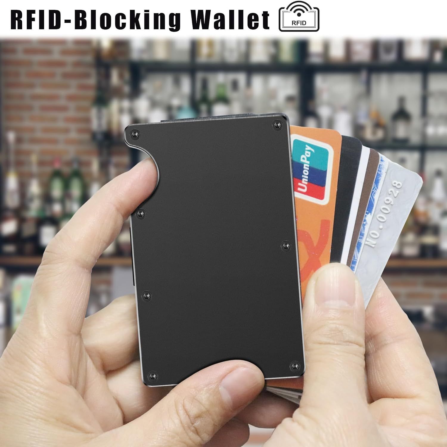 1pc Portafoglio Minimalista Sottile Uomo, Blocco Rfid Porta Carte Credito  Tasca Anteriore, Portafoglio Sottile In Metallo Alluminio Mini Piccolo, Servizio Clienti 24 Ore 24, 7 Giorni 7