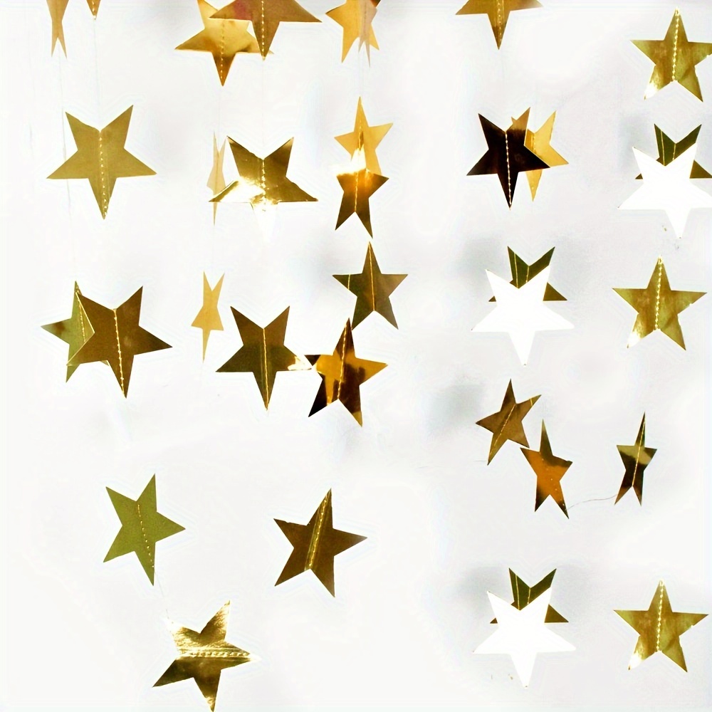 Glitter Golden Five Star Cutouts Paper Star Confetti Cutouts - Temu
