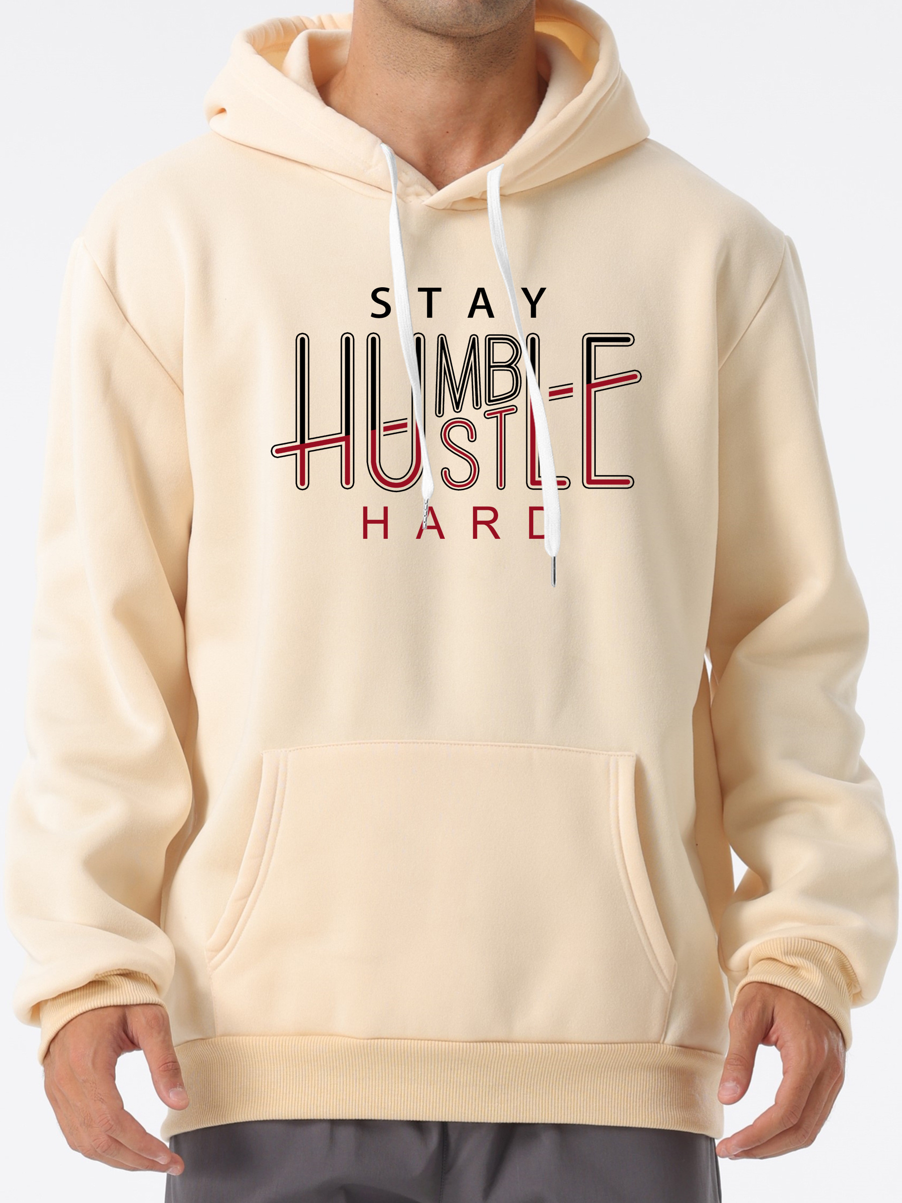 stay Humble Stay Hard Logo Graphic Print Hoodie Fleece - Temu Australia