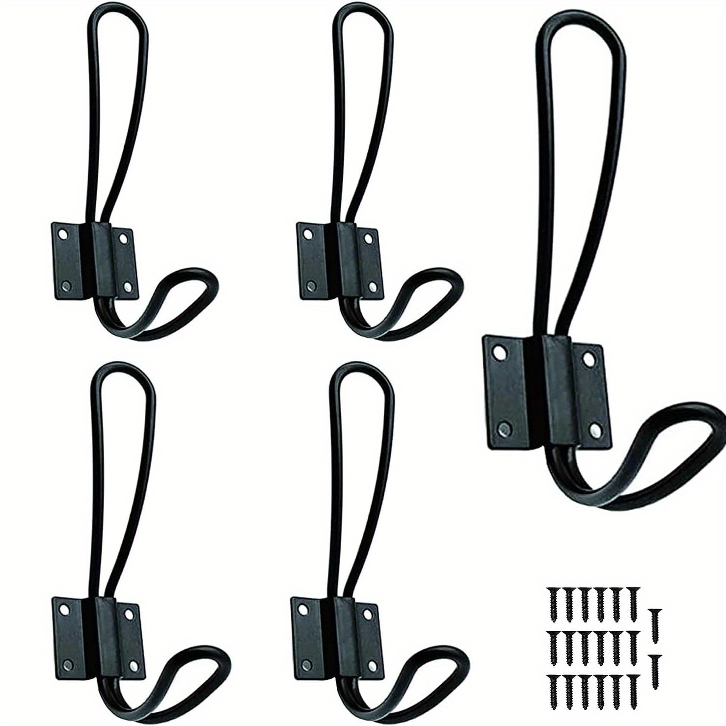 2/5/10pcs Black Metal Wall Hooks, Perfect For Plant Hangers Lights