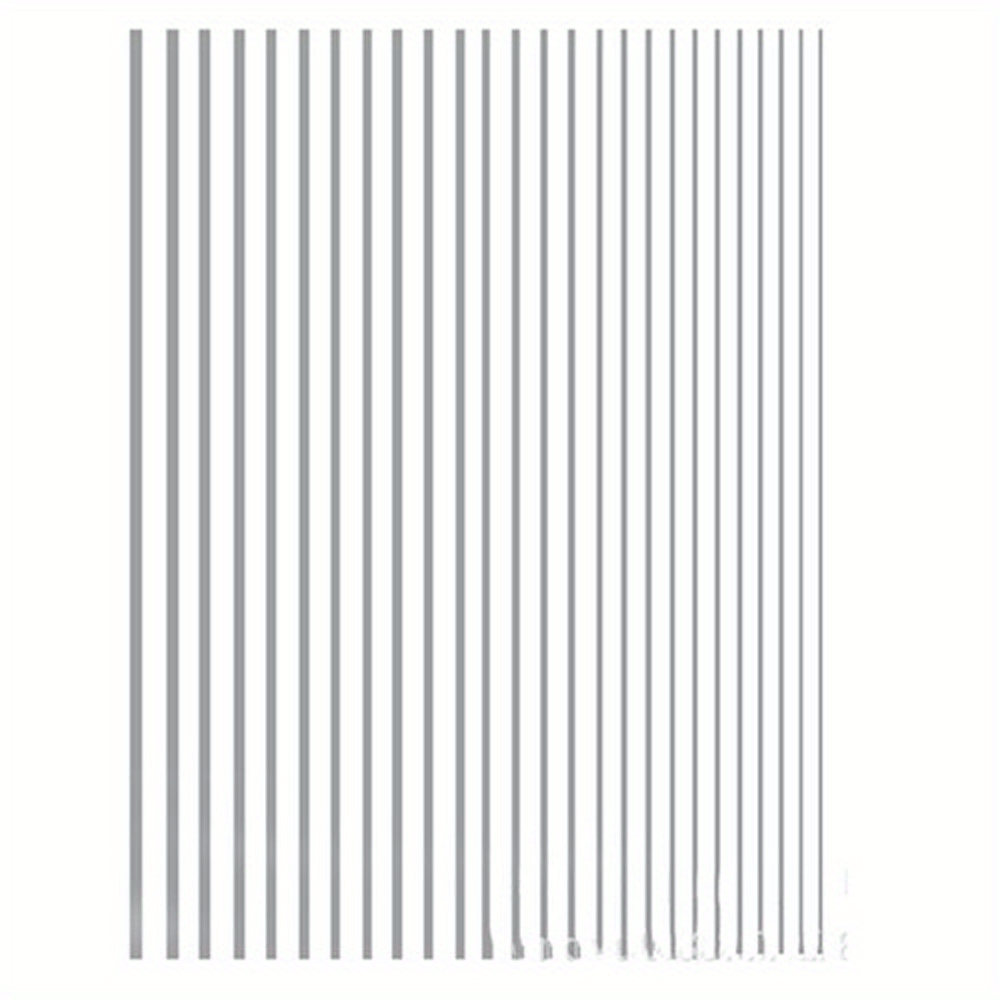 2pcs Luxury 3d Metallic Stripe Nail Art Decals - Self-adhesive Silvery & Golden Lines For Diy Manicure, Perfect For Acrylic & Gel Nails