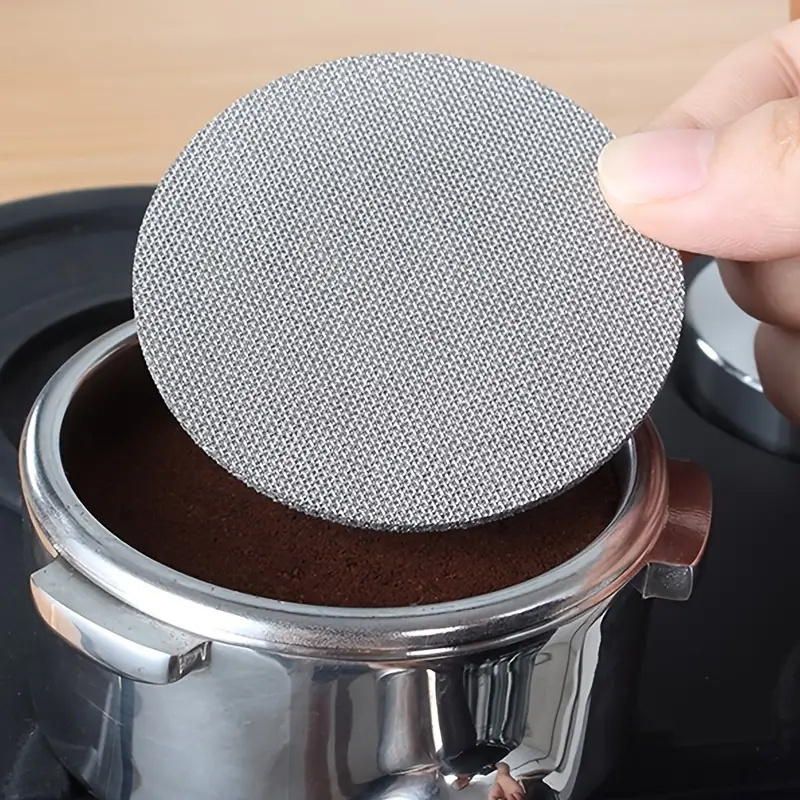 

1pc Espresso Screen, Reusable 1.7mm Thickness Stainless Steel Professional Barista Coffee Filter Mesh Plate For Espresso Coffee Home Kitchen