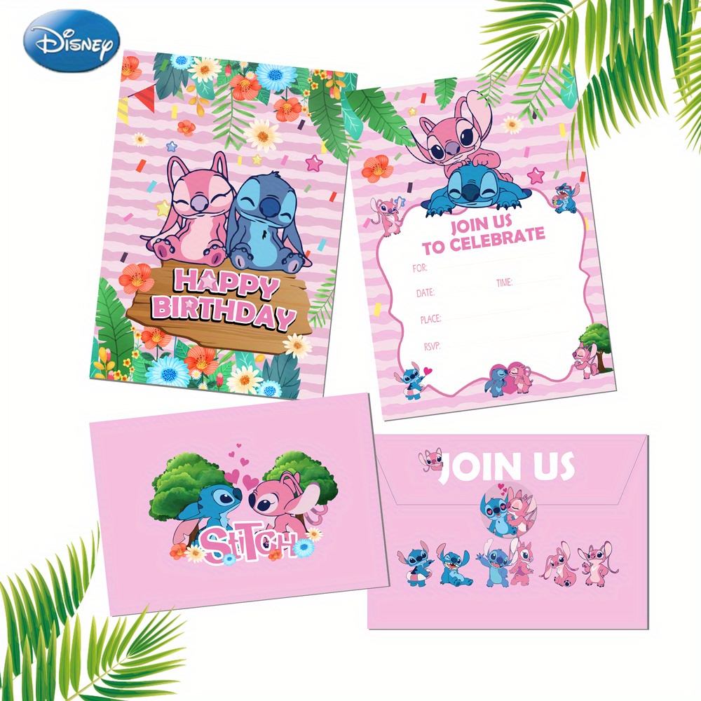 12pcs Officially Licensed Stitch Lilo Themed Birthday Party Invitation  Cards Envelope Invitations Postcard With Sticker Cartoon And Animation  Themed Party Birthday Prom New Year Graduate Party Supplies, Today's Best  Daily Deals
