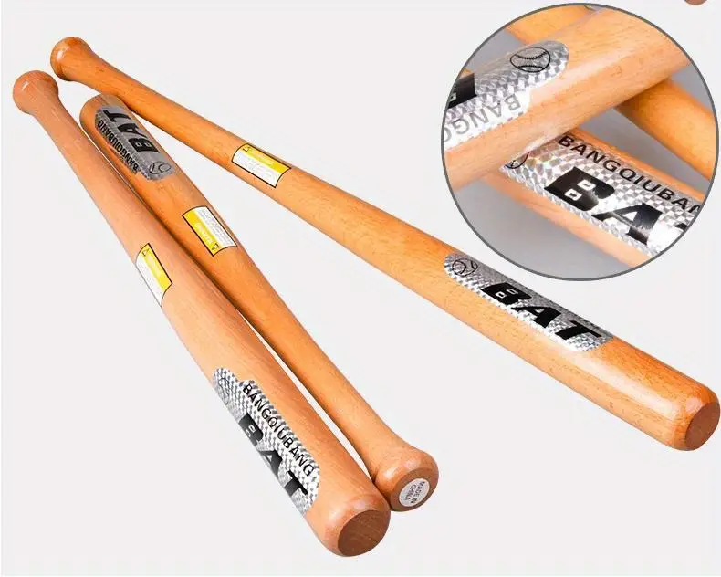 1pc solid wooden baseball bat professional hardwood baseball softball stick outdoor sports fitness equipment details 4