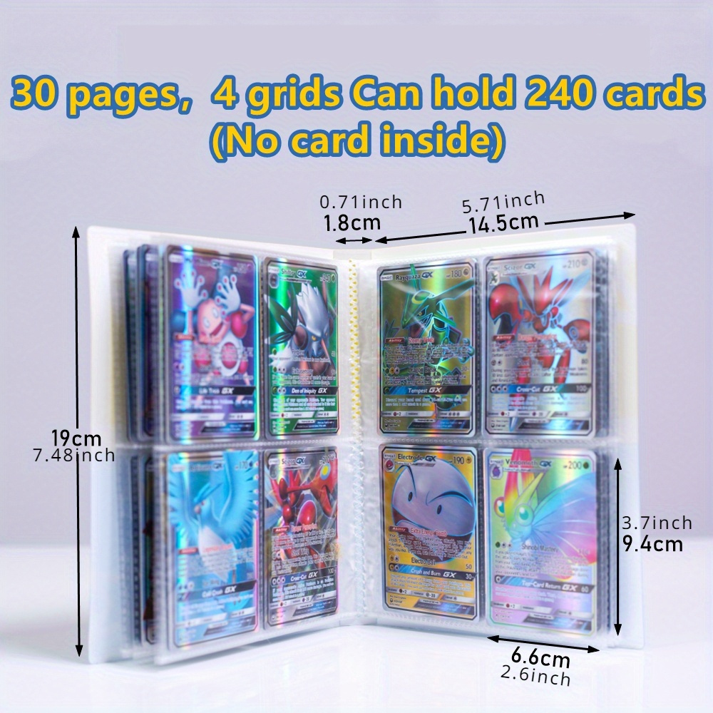 Album de cartes Pokémon pour enfants, porte-cartes, classeur, jouets,  lettres, anime, cartes photo, objets de