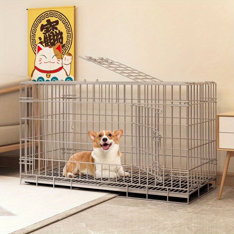 Large Iron Dog Cage Suitable Small Medium Large Dogs Cats Temu