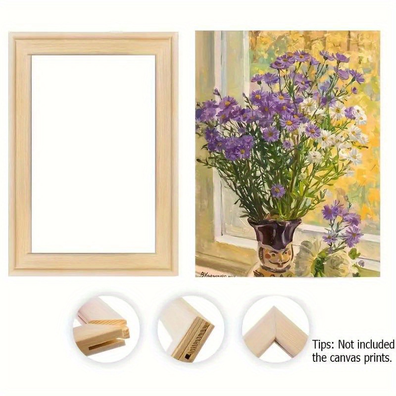 Wood Optional Canvas Stretcher Bars Inch Canvas Frame Easy Temu