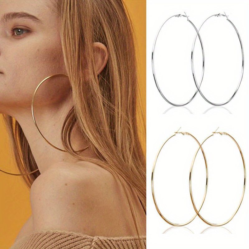 Boho Large Hoop Earrings Alloy Casual Bohemia Style