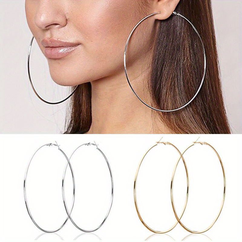 Boho Large Hoop Earrings Alloy Casual Bohemia Style