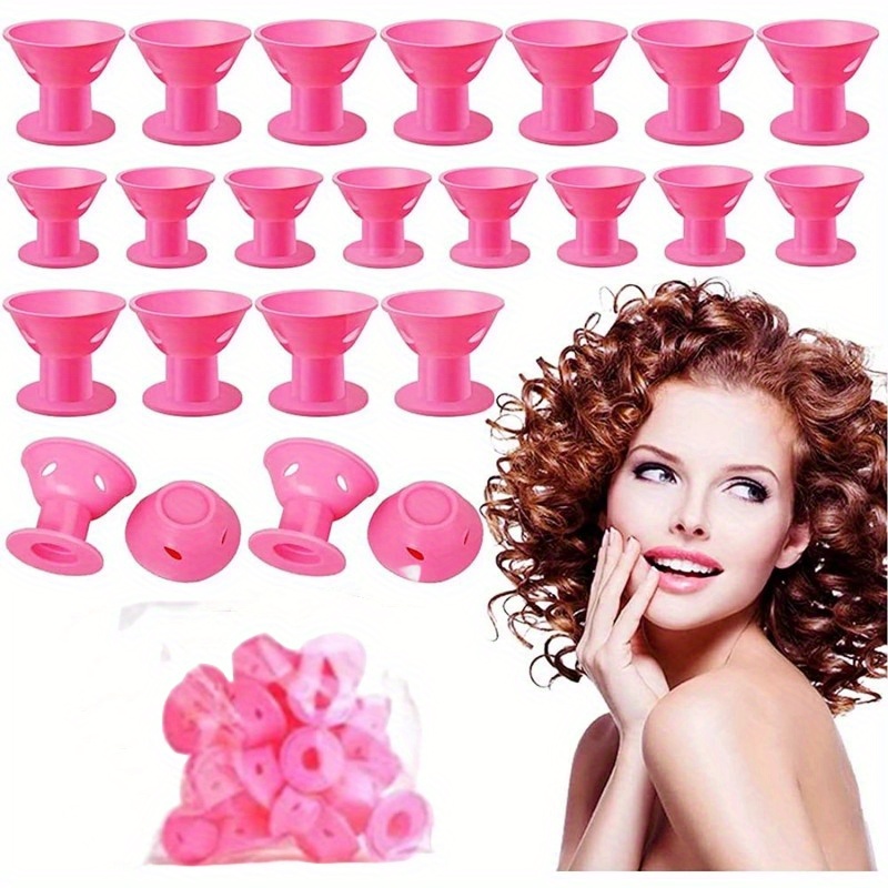 

20pcs/set Soft Rubber Silicone Heatless Hair Curler Diy Twist Hair Rollers Clips No Heat Hair Curls Styling Tools For Women
