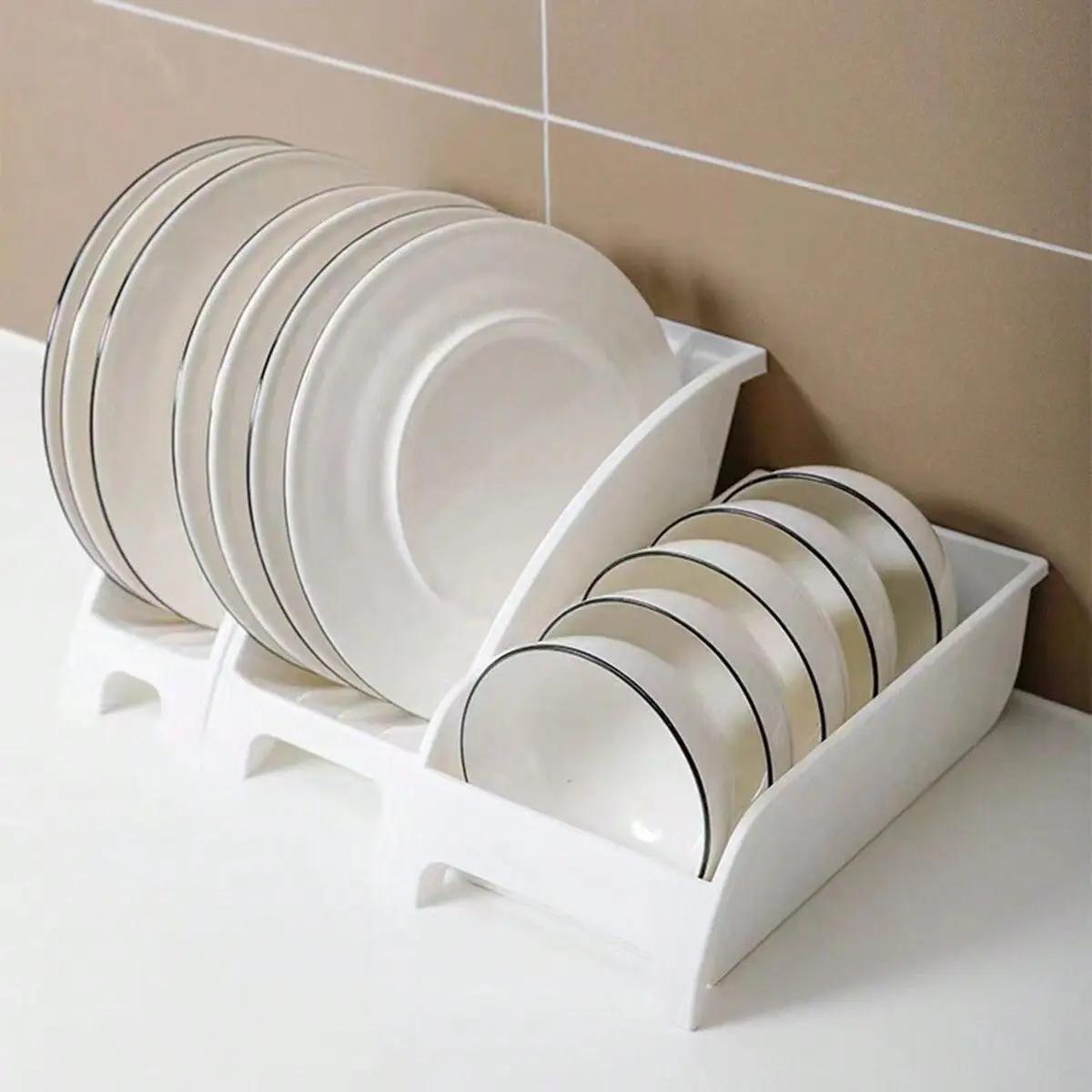 

1pc Dish Rack, Countertop Vertical Dish Drying Rack, Multifunctional Dish Storage Holder, For Kitchen Counter, Cabinet, Drawer And Shelf, Kitchen Organizers And Storage, Kitchen Accessories
