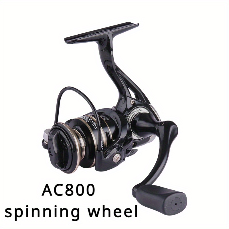 1pc AC800/1000 Long-range Casting Spinning Reel With Metal Line Spool,  Outdoor Fishing Tackle