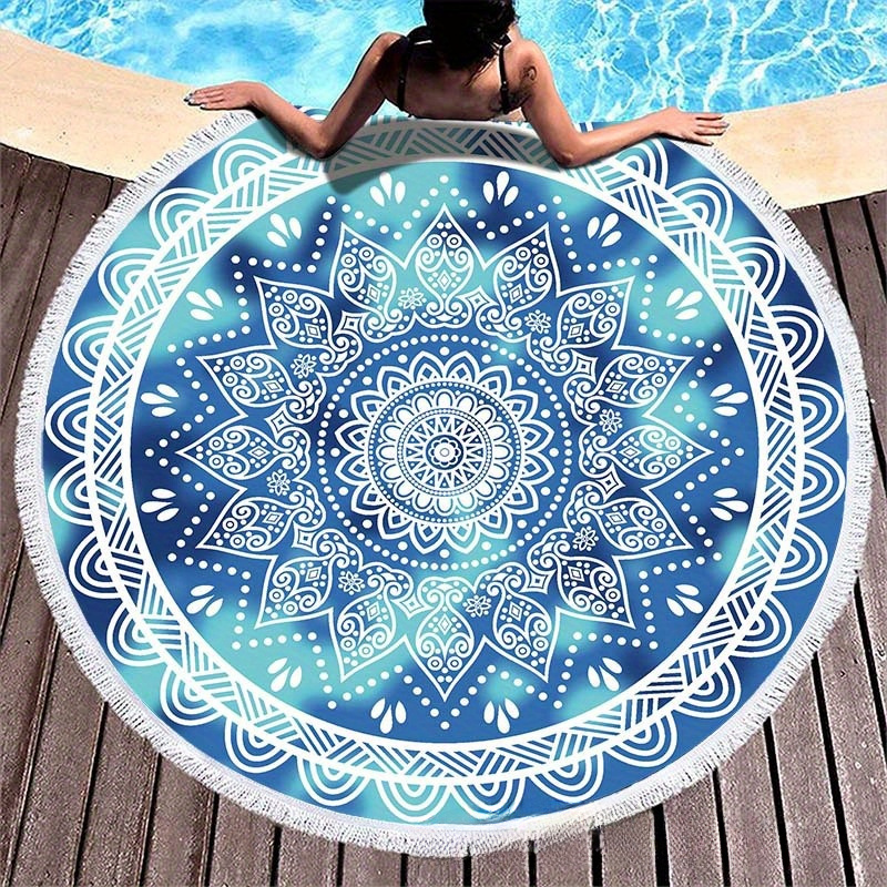 Oversized Mandala Beach Towel Quick Drying Absorbent Beach - Temu