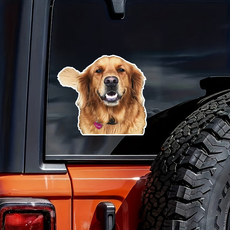 Golden Retriever Creative Vinyl Waterproof Sticker Decal Car - Temu ...