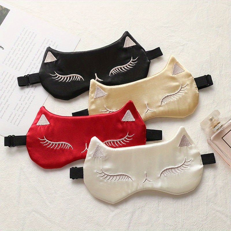 Imitated Silk Sleep Eye Mask Night Mask Eyes Cover Smooth Temu