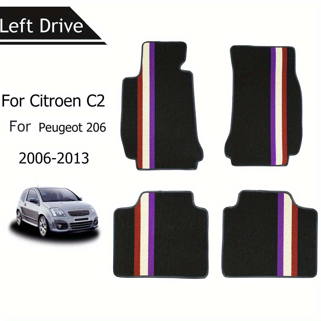 Skirtas 2006–2013 M. Citroen C2/ Peugeot 206 Trijų Sluoksnių Pvc  Stereofoniniam Visu Dangčiu Neslystančiam Automobilio Kilimėliui, Sutaupykite Daugiau Naudodamiesi Įforminimo Pasiūlymais