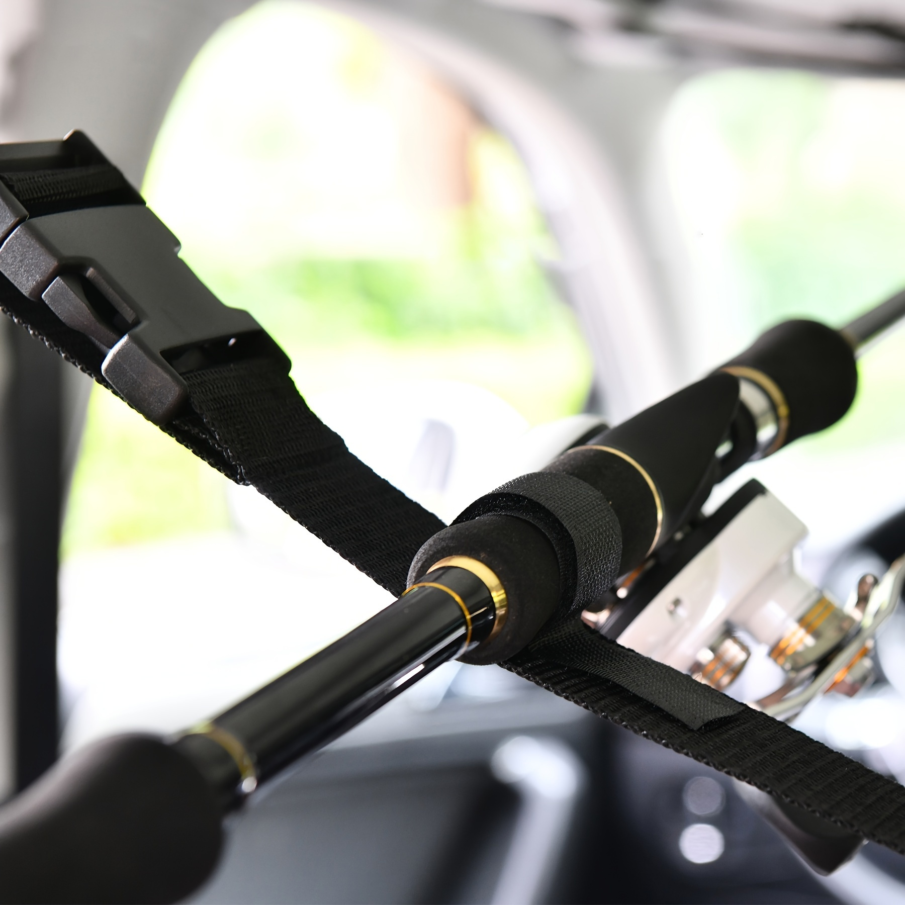 Car Fishing Rod Holder Adjustable Rod Strap With 2 4 - Temu