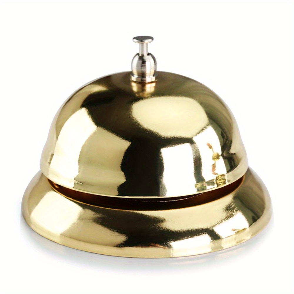 

1pc, Golden Bell, Ringers Desk Bell, Service Desk Bell, Call Bell, For Restaurant Hotel, Dinning Table Decors, Serveware