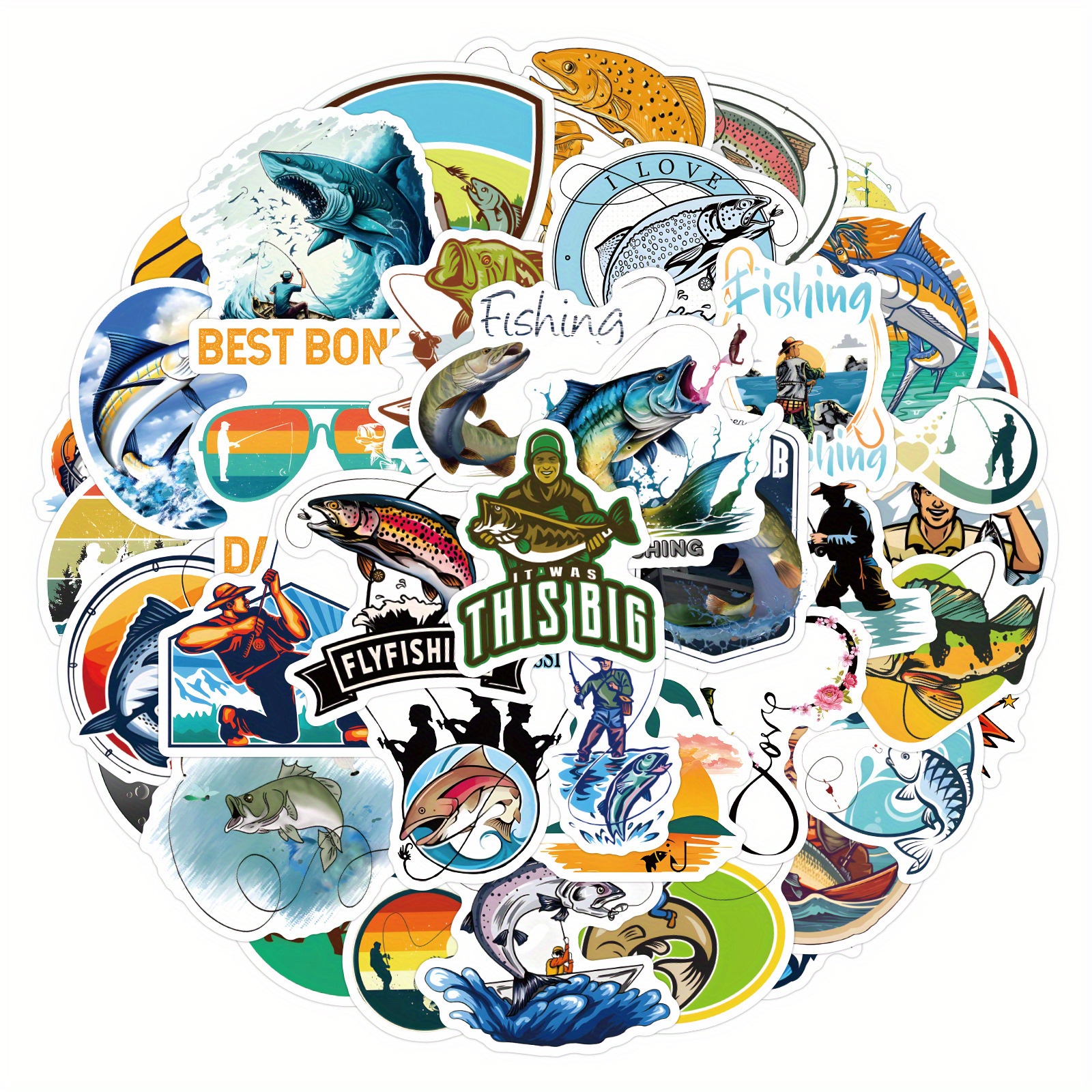 Outdoor Fishing Stickers Fishing Stickers Suitable - Temu