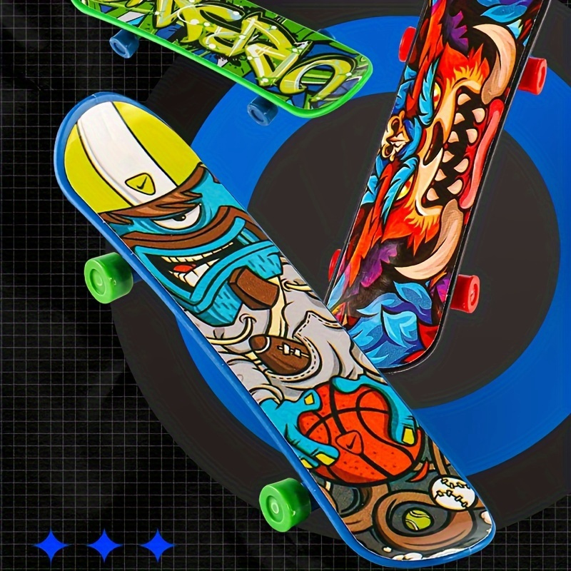 Mini Skate Boarding Creative Graffiti Skateboard Doigt