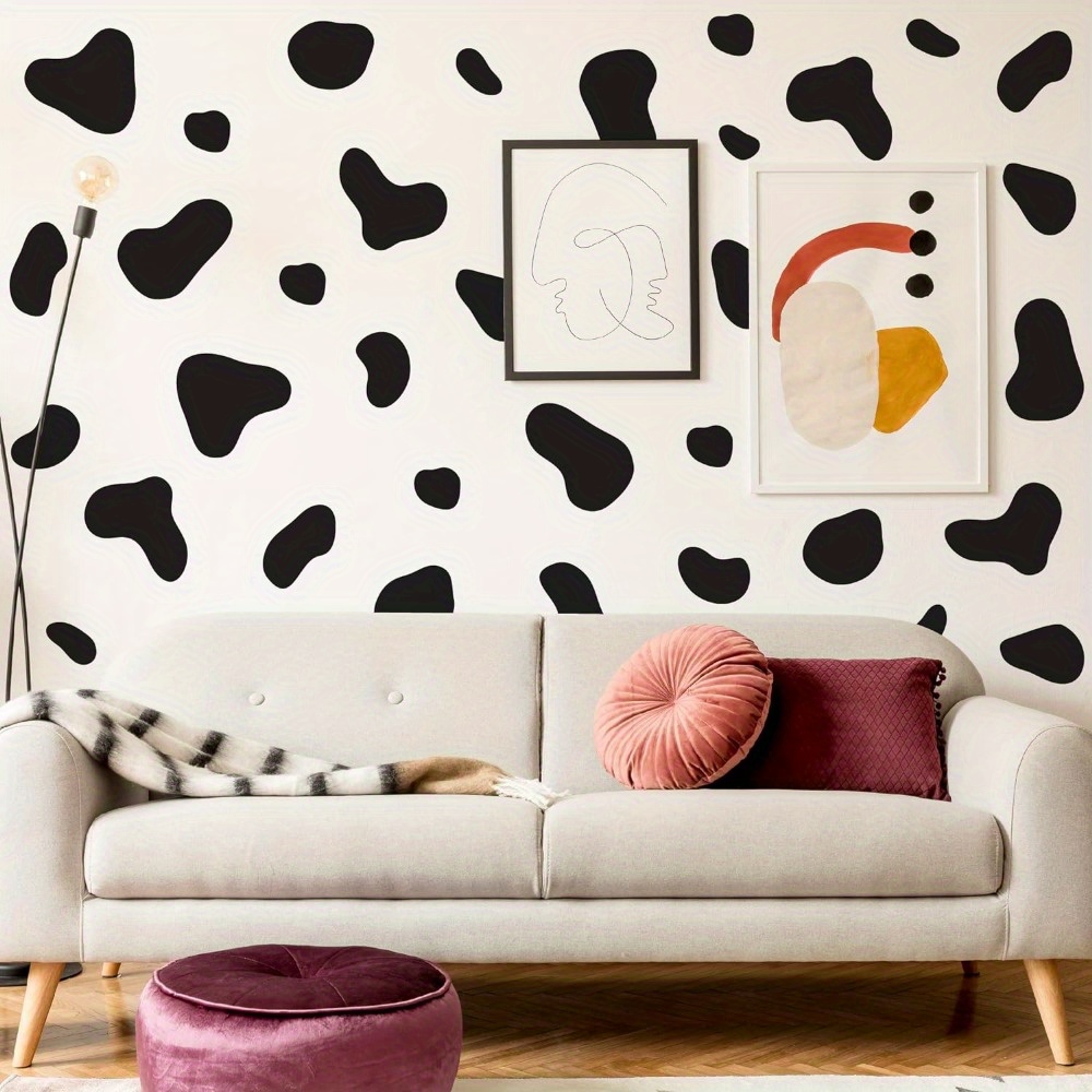 Brown Cow Print Wall Stickers Decals Country Farmhouse Decor 