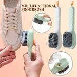 1pc Shoe Brush With Liquid Holder, Multifunctional Shoe Washing Brush, Press Type Cleaning Brush
