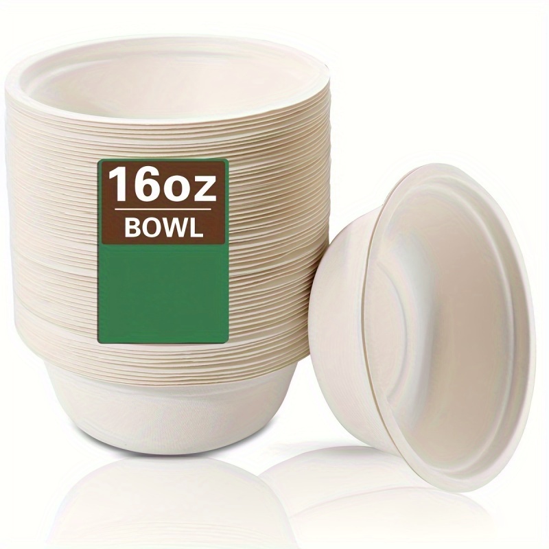 TOPtoper 80 Pcs 30 Oz Large Paper Bowls, Disposable Soup Bowls