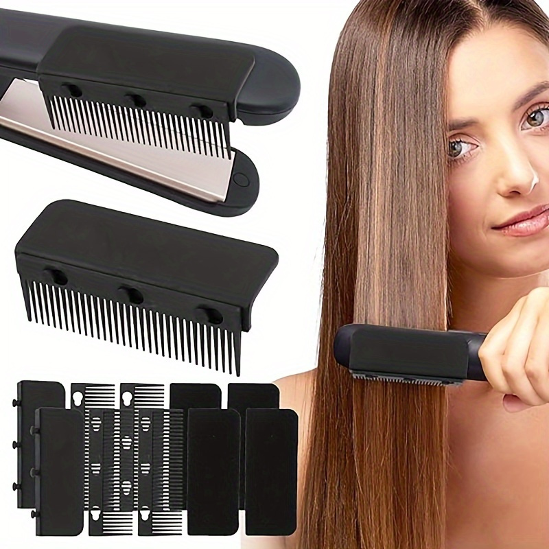 

5pcs Professional Hair Straightening Comb Set With Clip- - Compact Styling Tools For Home Brush