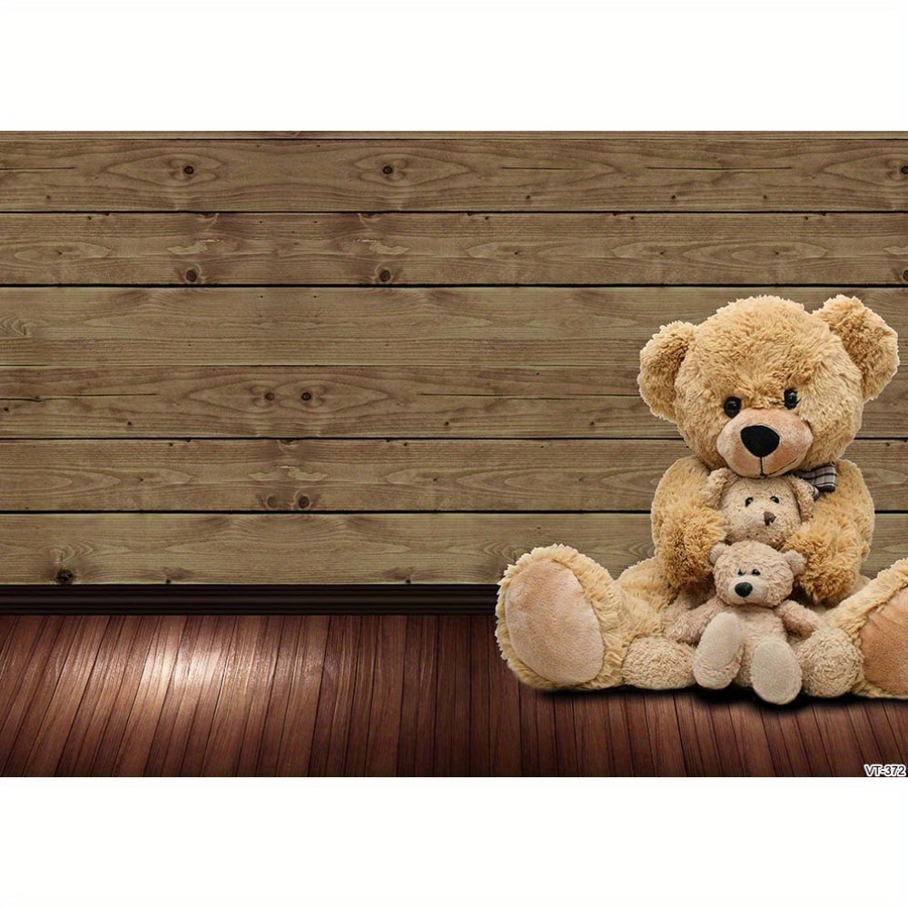 Sfondo Baby Shower Orso Legno Bambini Felici E Coccole Calde - Temu Italy