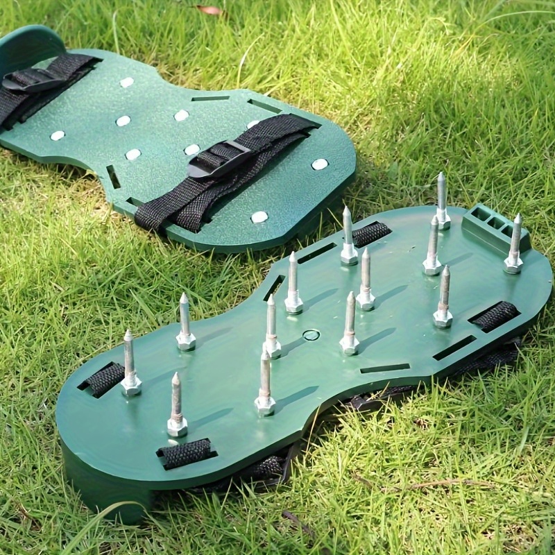 1 pair lawn scarifier tools grass spiked shoes garden grass loose soil and garden loosening hand tools 3
