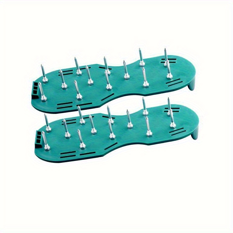 1 pair lawn scarifier tools grass spiked shoes garden grass loose soil and garden loosening hand tools details 2