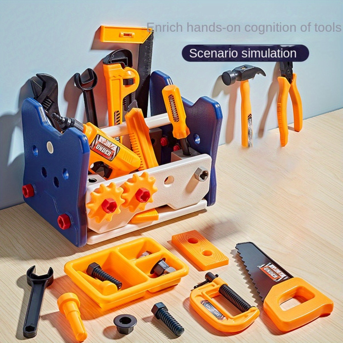 Juego de herramientas duraderas para niños, herramienta de juego de  simulación, juguete de construcción de juguete electrónico, regalo de  construcción
