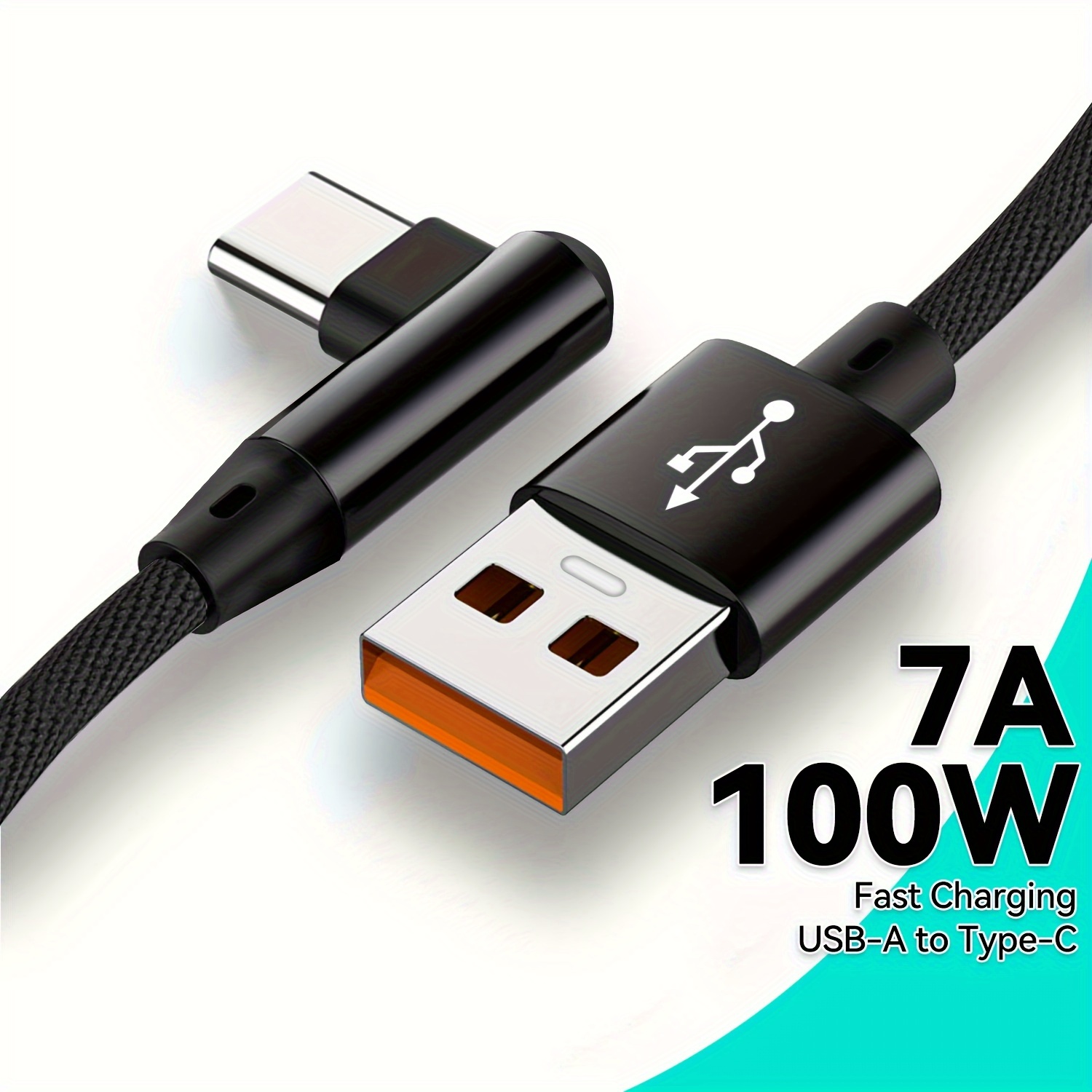 SooPii 100W Right Angle USB C to USB C Cable, 10FT Zinc Alloy Braided Type-C  Cable with LED Display for lPad Mini/Air/Pro, MacBook Pro, Samsung  S23/S22/S10, Pixel, LG 