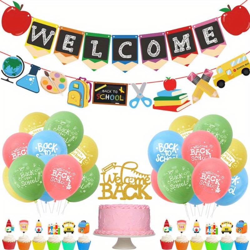 Childrens Birthday Party Pull Flag Car Decoration Letter