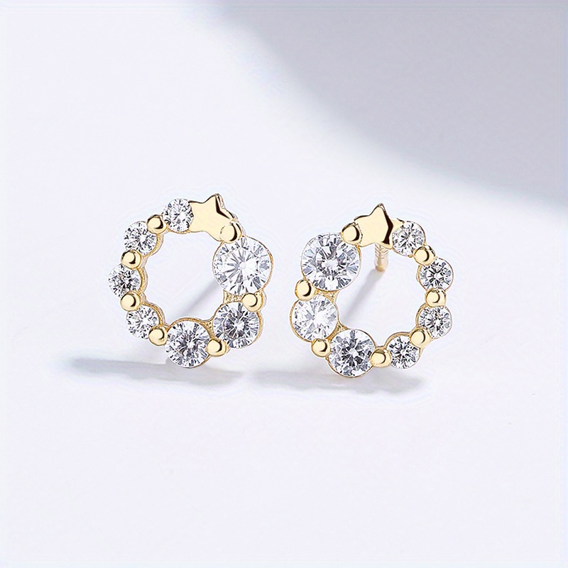 Zircon Non Pierced Ears Earrings Magnetic Earring Studs - Temu