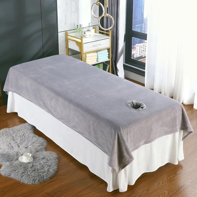 

1pc Spa Beauty Salon Sheet, Massage Tables High Quality Aesthetic, 120x200cm/47.24x78.74in Velvet Mattress Pad, Adjustable Bedding Bedspread Massage Table, Solid Color Linen Aesthetic