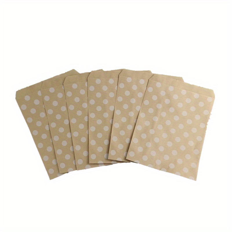 Image of 25pcs 13x18cm Paper Bags With Dot Stripe Chevron Design – Ideal For Wedding, Birthday, Party Favor Packaging, Small Gift Wrapping, And Special Event Decorations