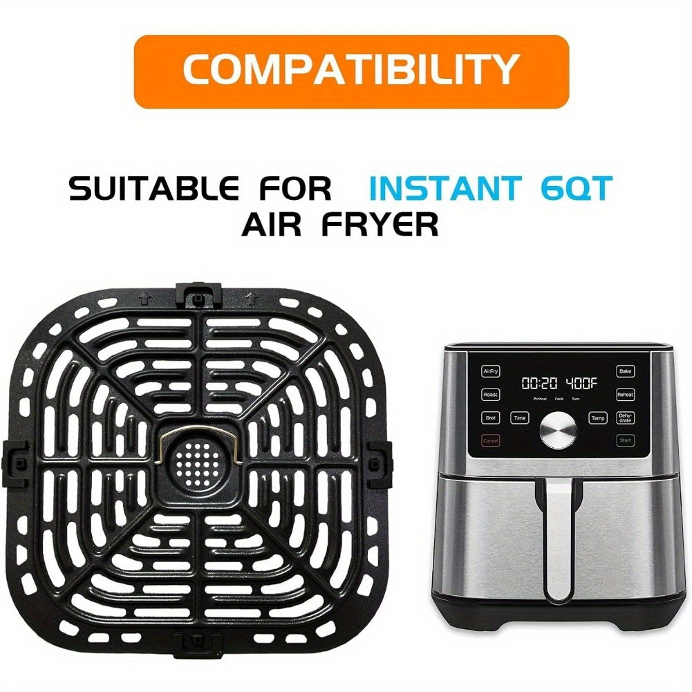 Tapis Friteuse à Air Réutilisables, Tapis Cuisson Friteuse à Air, Air Fryer  Poêle Grill, Grille de Rechange Friteuse à Air avec Revêtement Antiadhésif