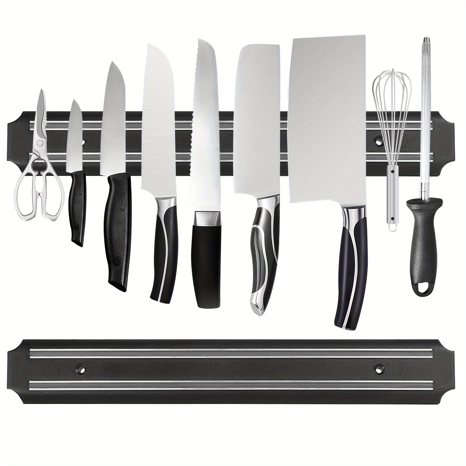 Restaurantware Eco Tek 17.7 inch Magnetic Knife Holder for Wall, 1 Powerful Knife Magnetic Strip - Space-Saving Organizer, Securely Hang Kitchen