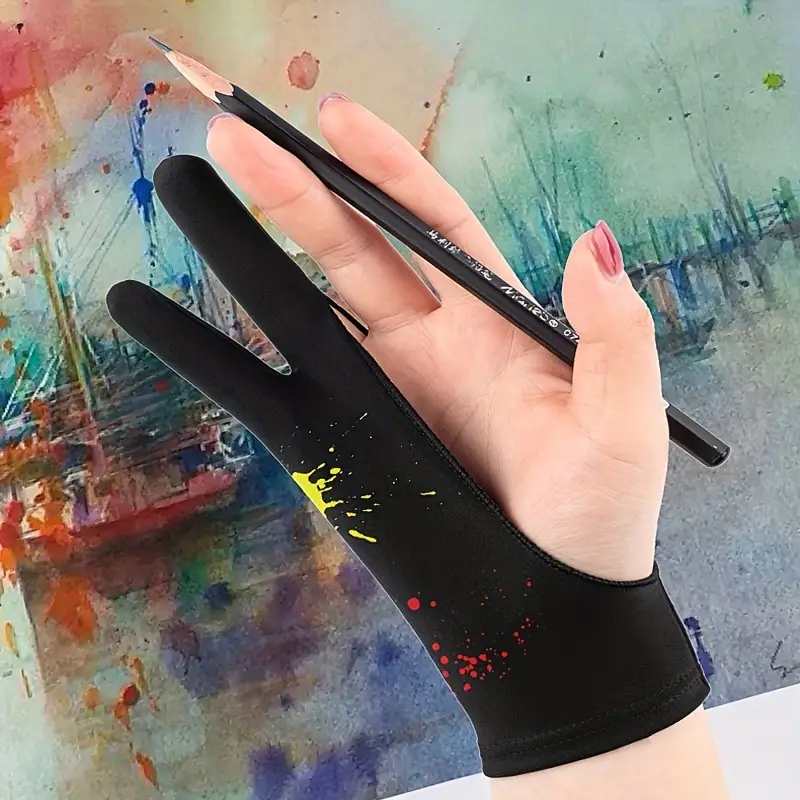 1/2 pcs Painting Anti-fouling Anti-wear Anti-sweat Anti-dirty Sketch Oil  Painting Two-finger Art Electronic Digital Board Screen Hand-painted  Painting