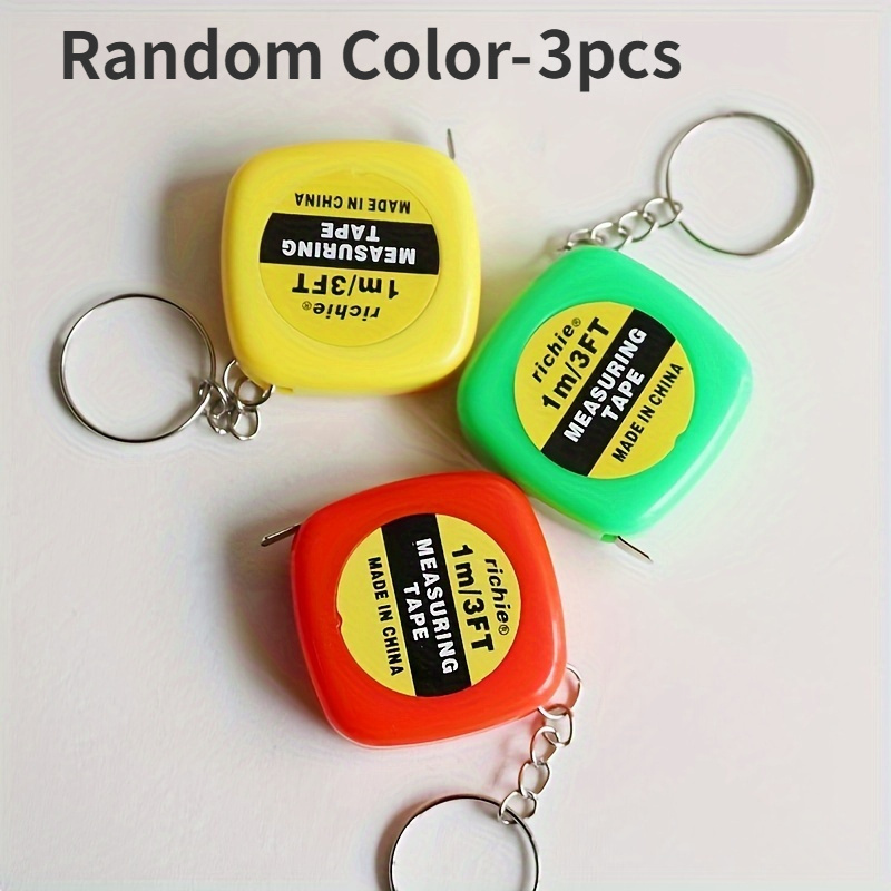 (3Pcs)1.5 Meter Automatic Retractable Small Tape Measure Ruler Random Color