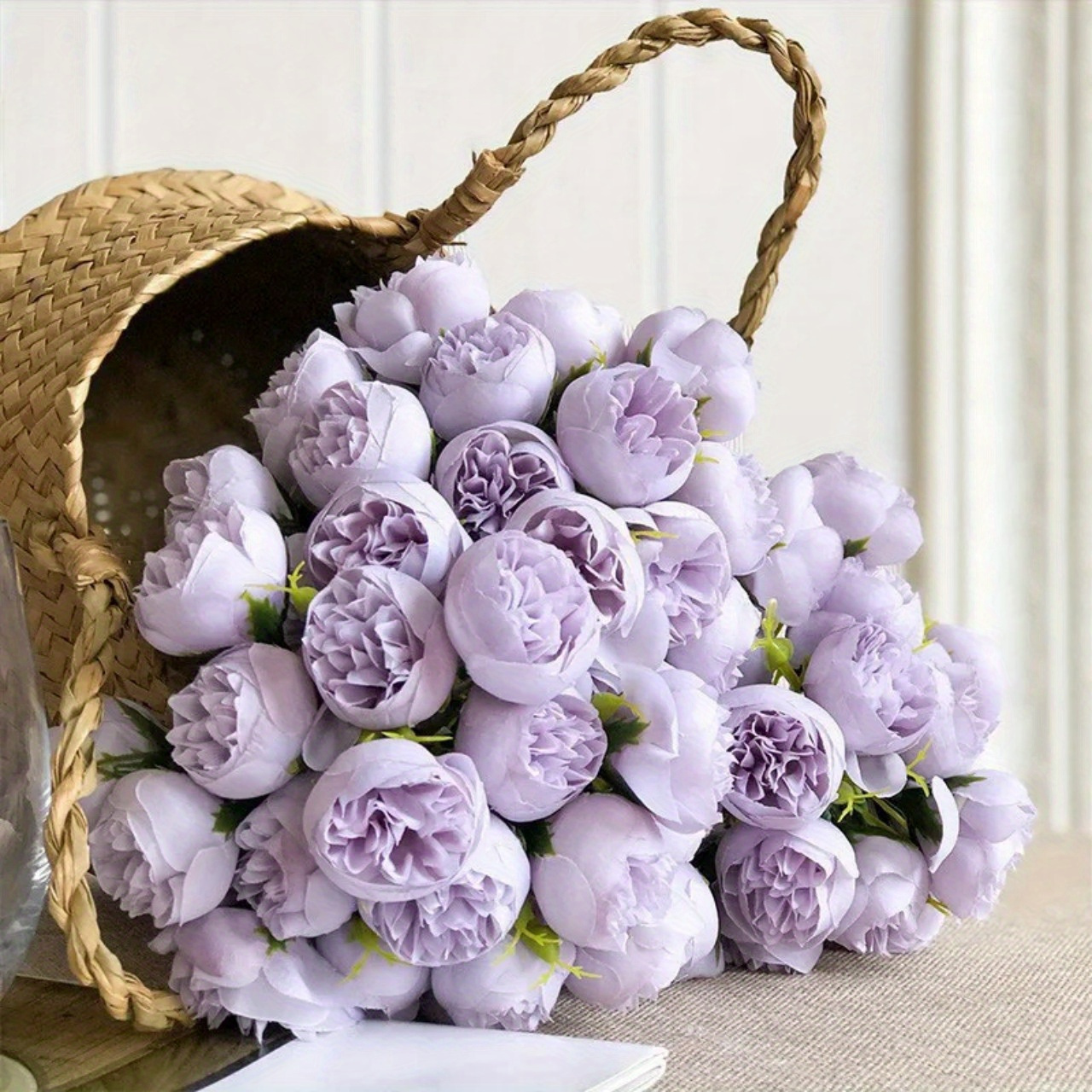 Set 2 Bouquet Artificiali Margherite Lavanda H 48 cm